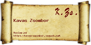 Kavas Zsombor névjegykártya