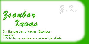 zsombor kavas business card